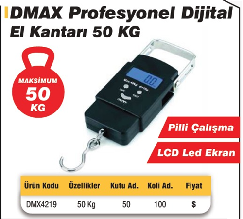 DMAX PROF DİJİTAL EL TERAZİ 50 KİLO